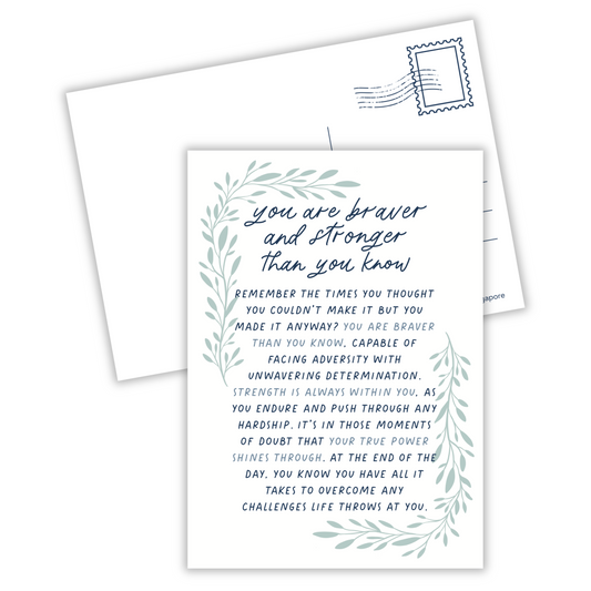 You are Braver and Stronger Than You Know | Postcard
