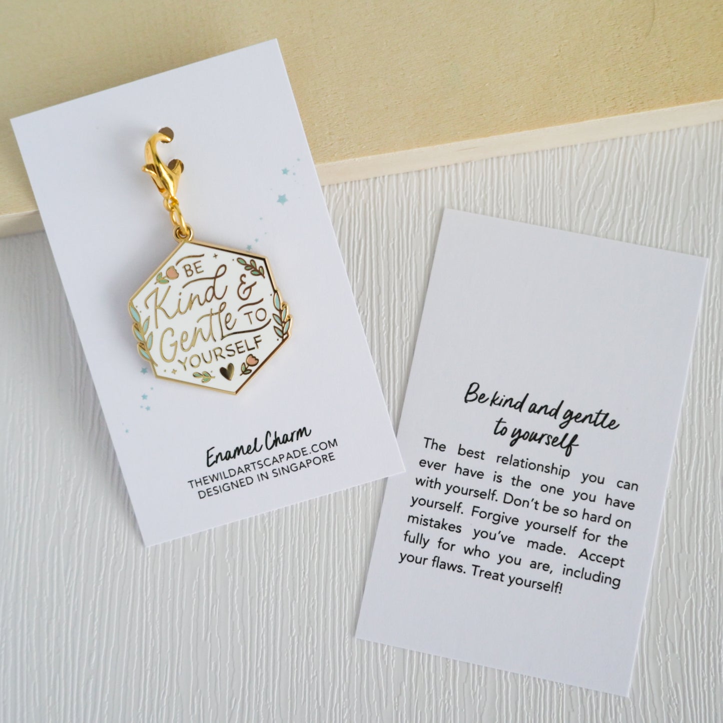 Be Kind and Gentle to Yourself | Enamel Charm