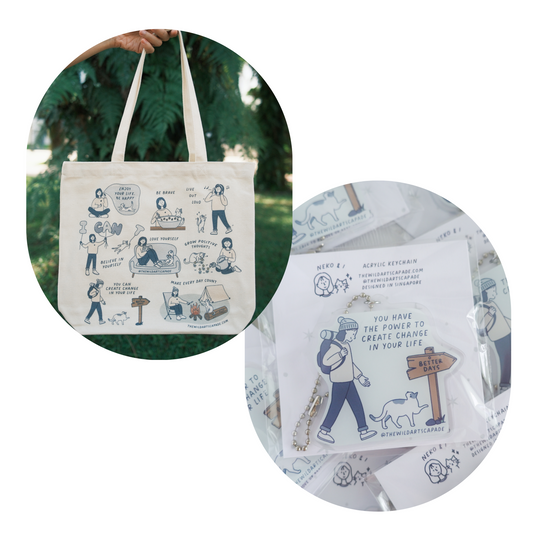 Tote Bag + Acrylic Keychain Bundle