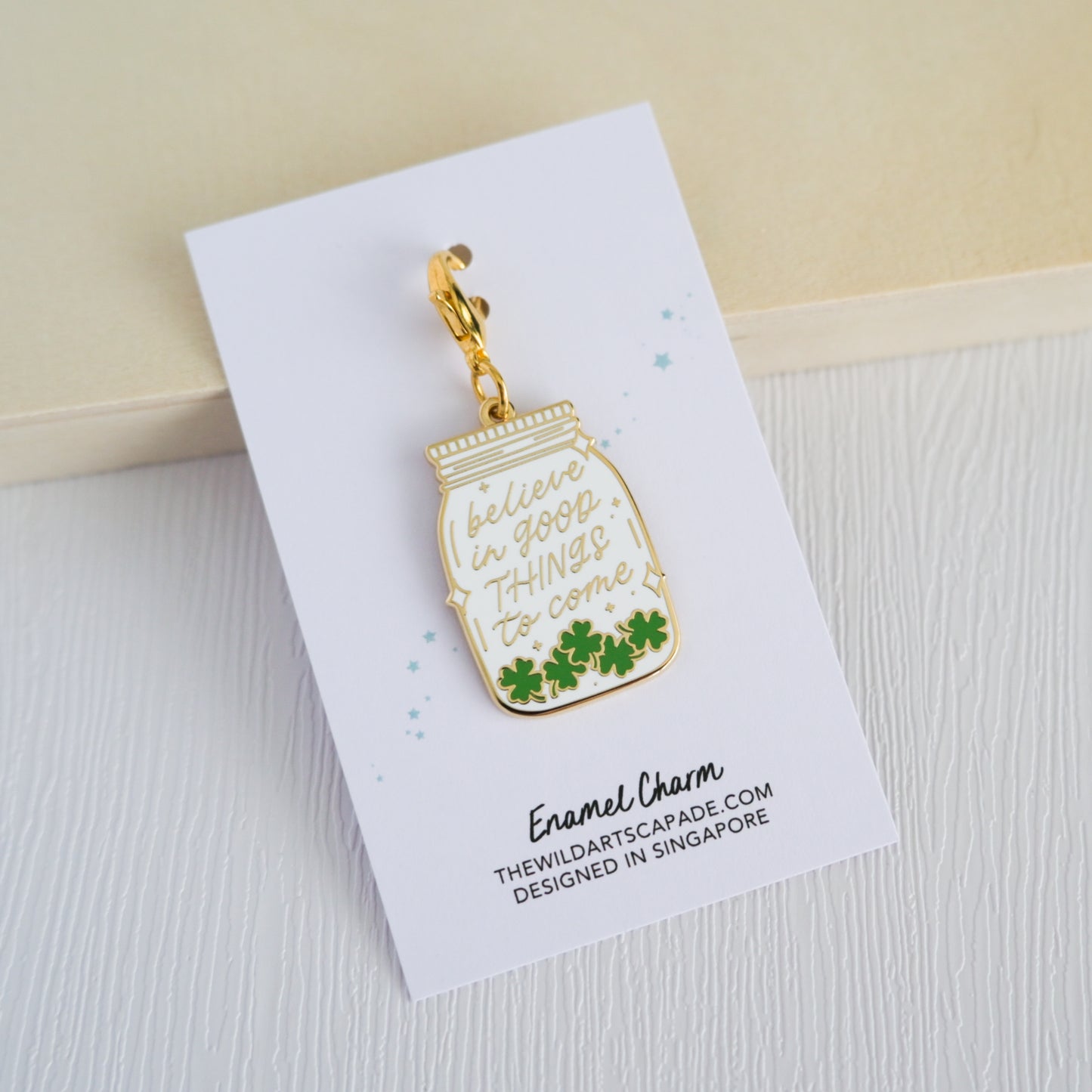 Believe in Good Things to Come | Enamel Charm