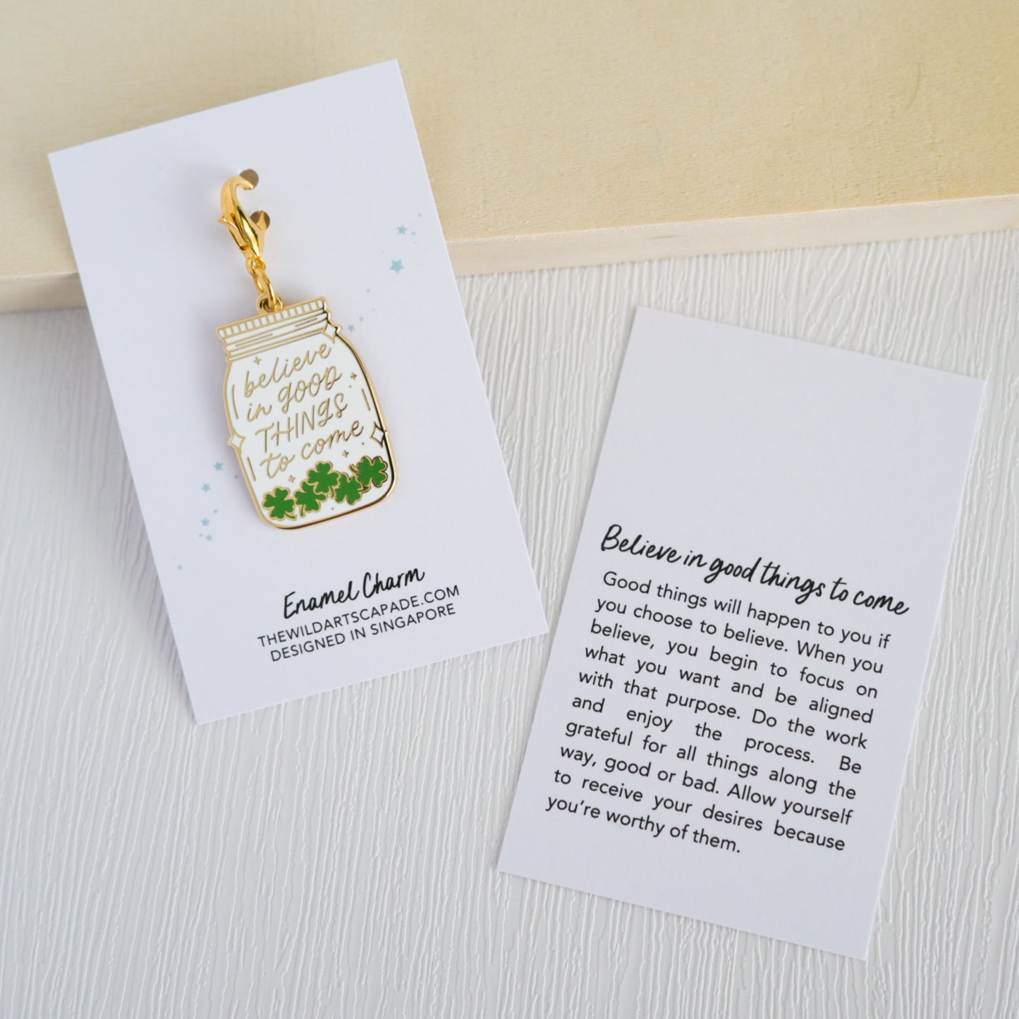 Believe in Good Things to Come | Enamel Charm