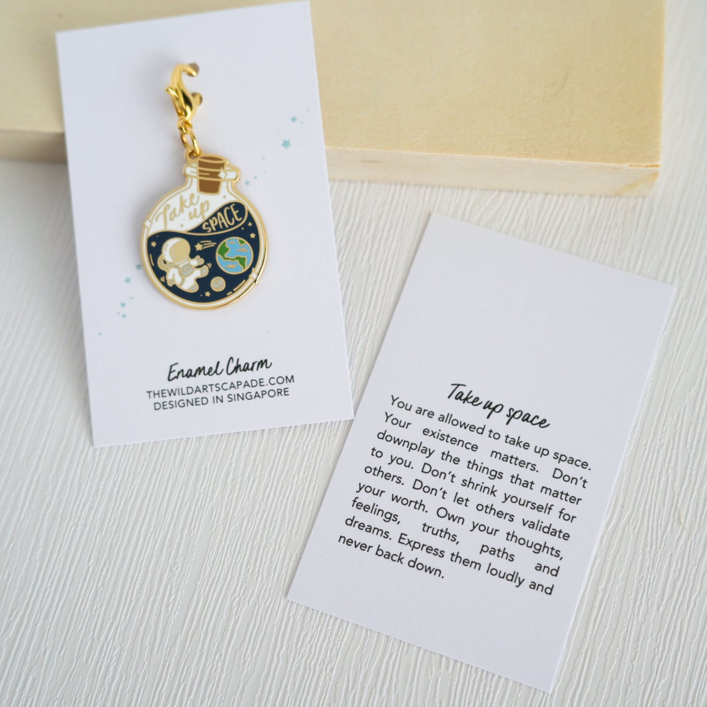 Take Up Space | Enamel Charm
