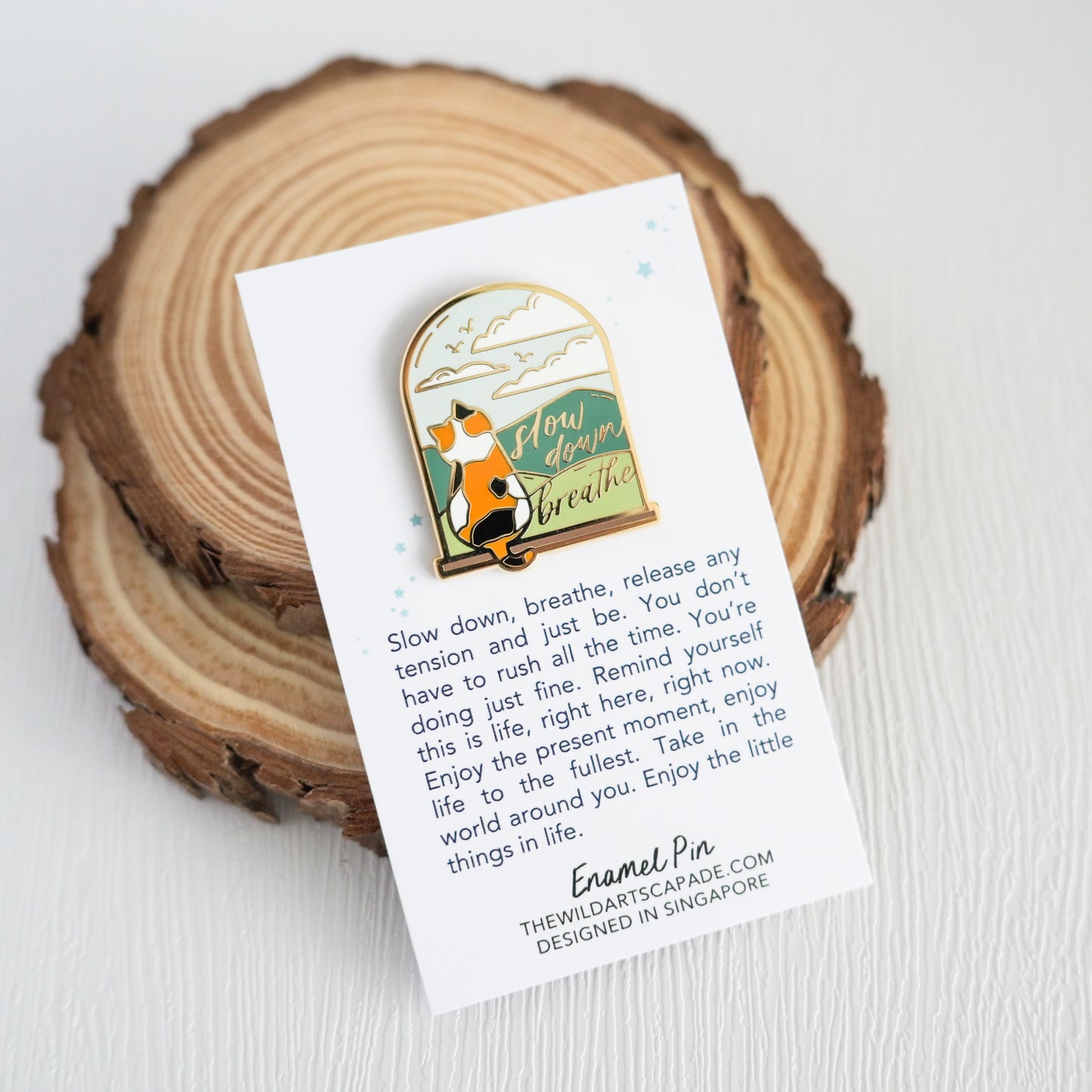 Slow Down, Breathe | Enamel Pin