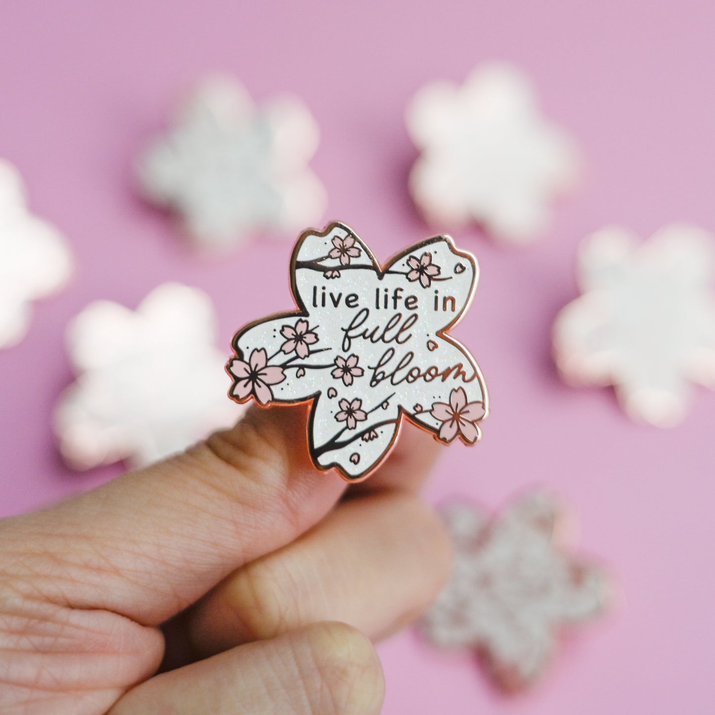Live Life in Full Bloom | Enamel Pin