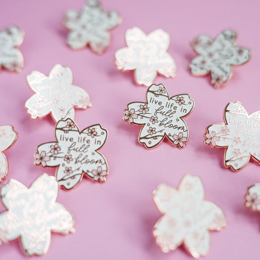 Live Life in Full Bloom | Enamel Pin