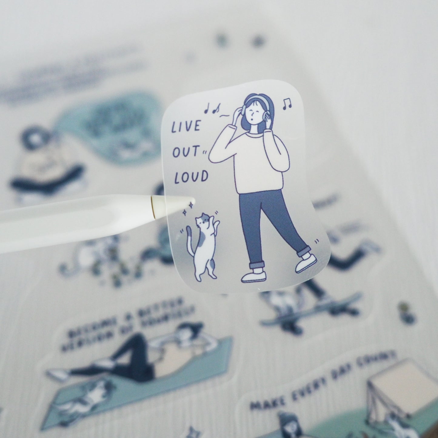 Neko & I Sticker Sheet + Art Print Set