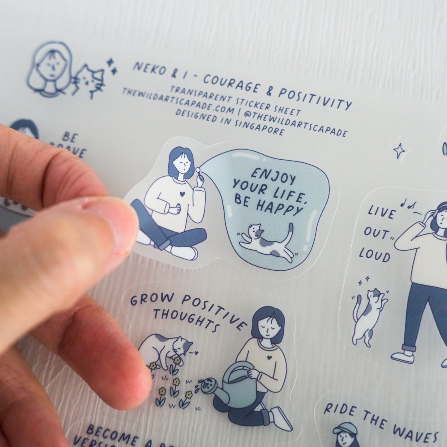 Neko & I Sticker Sheet + Art Print Set