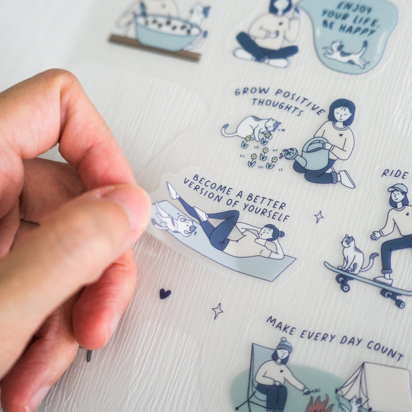 Neko & I Sticker Sheet + Art Print Set