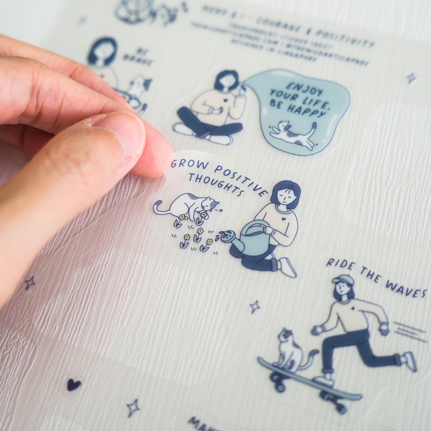 Neko & I Sticker Sheet + Art Print Set