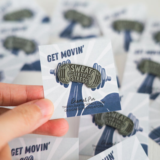 Sweat Off the Stress | Enamel Pin