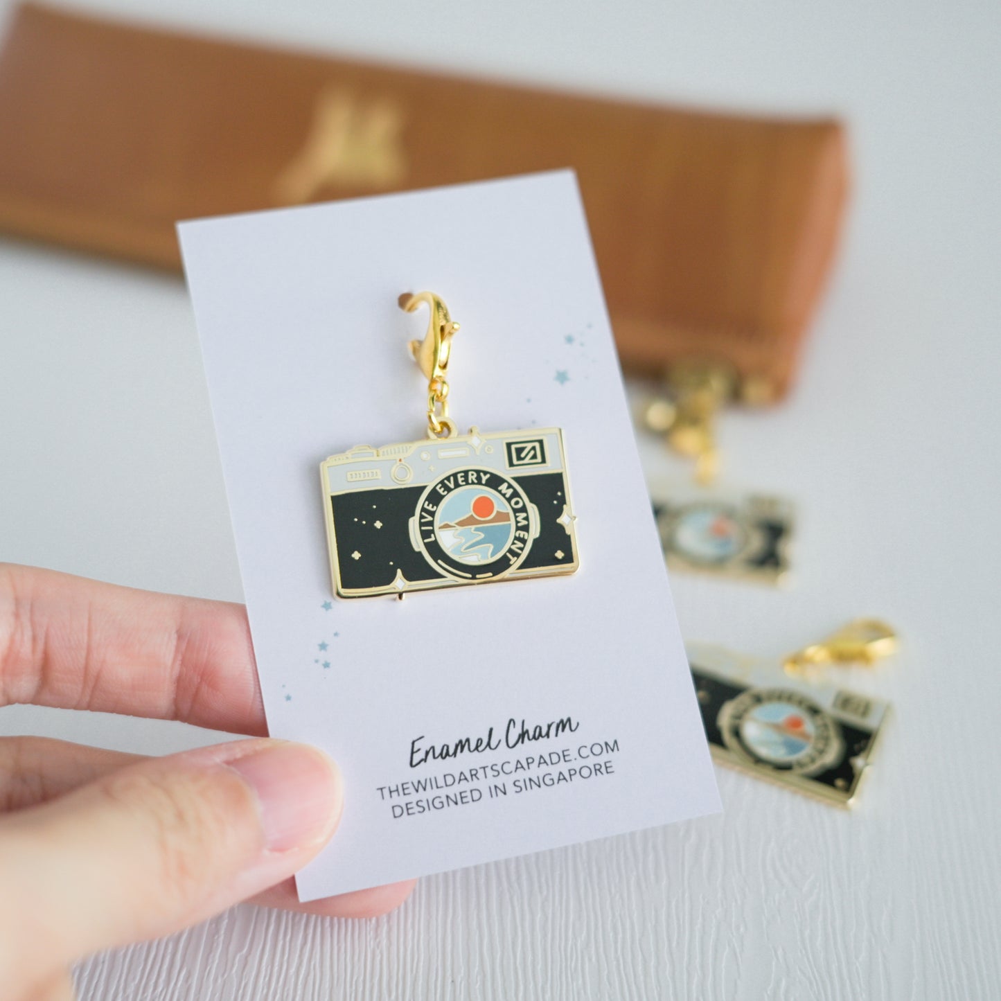 Live Every Moment | Enamel Charm