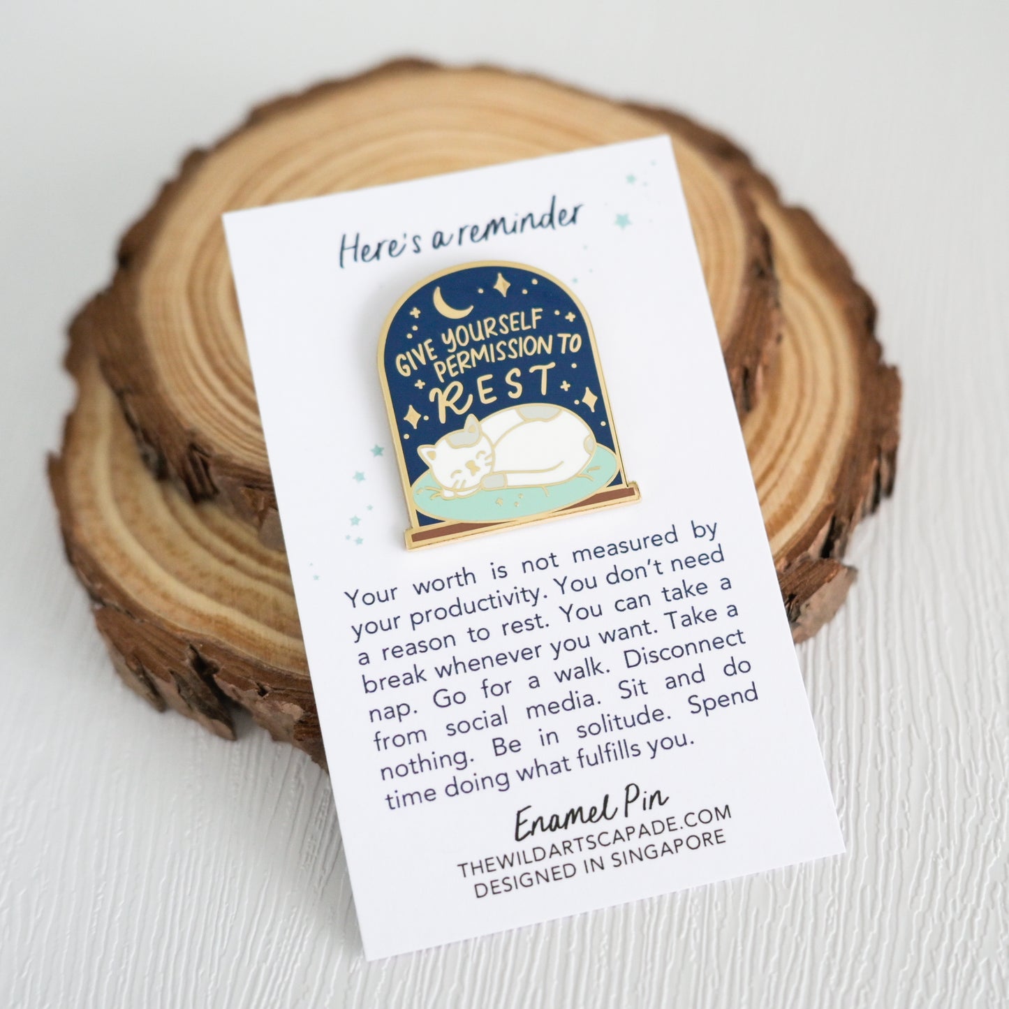 Give Yourself Permission to Rest | Enamel Pin