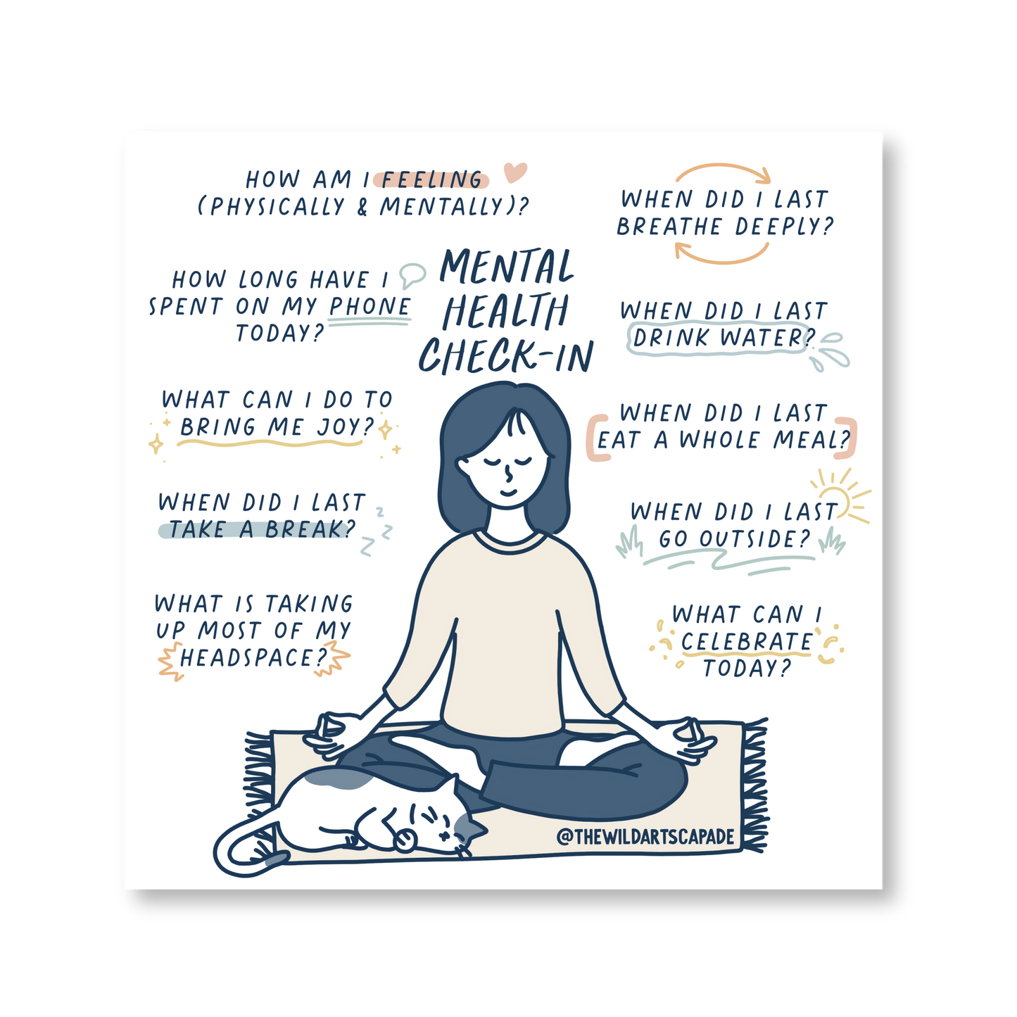 Mental Health Check-in | Art Print