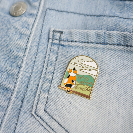 Slow Down, Breathe | Enamel Pin