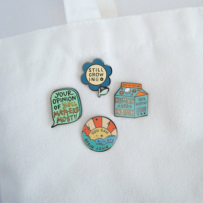 Human and Enough | Enamel Pin