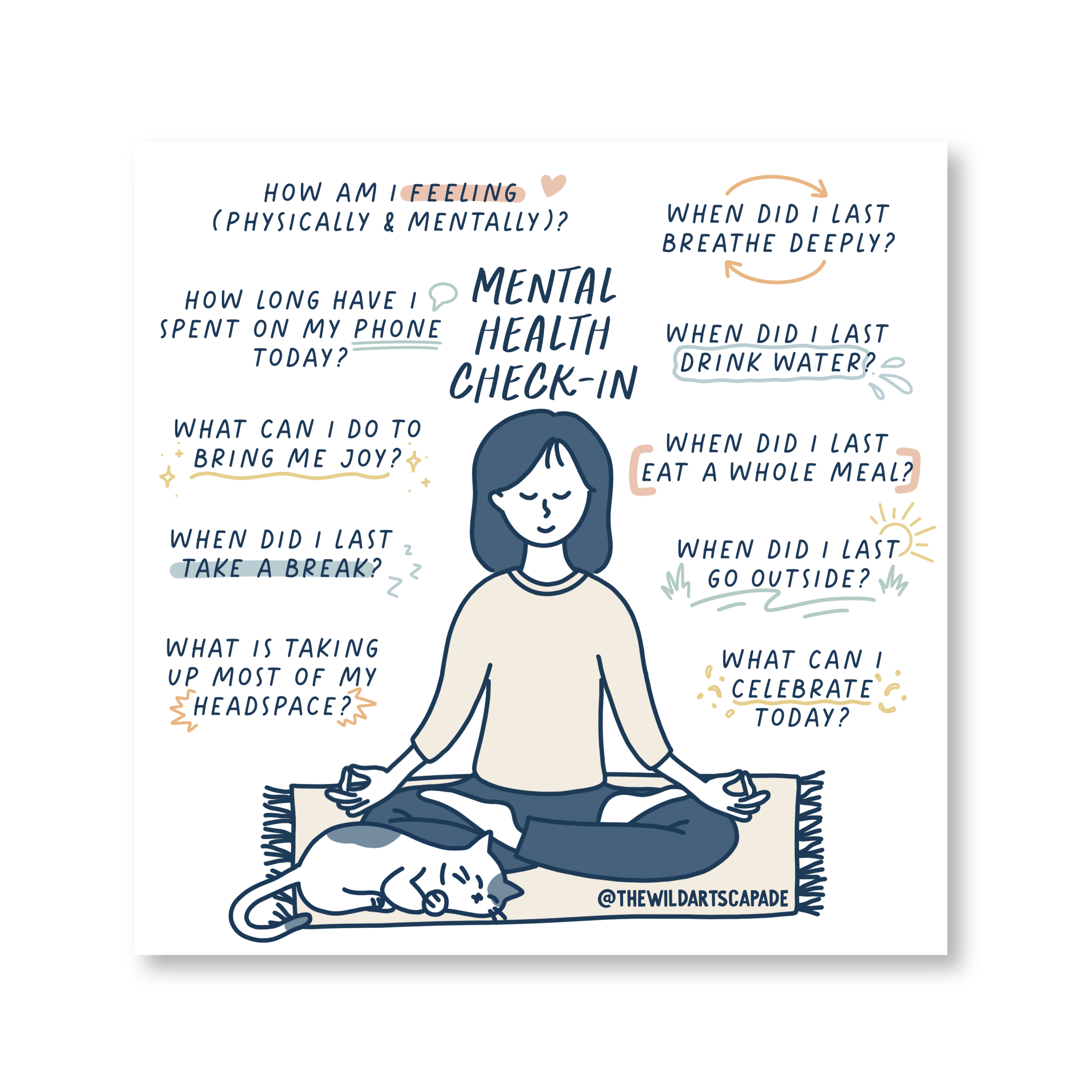 Mental Health Check-in | Art Print – The Wild Artscapade