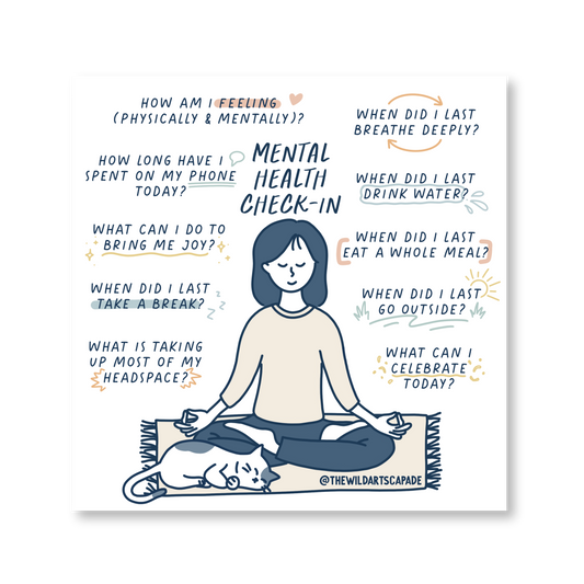 Mental Health Check-in | Art Print
